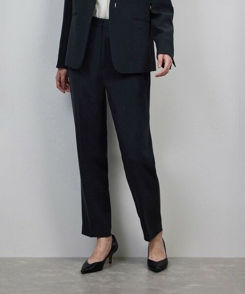 ROPE'/ロペ トリアセダブルクロス テーパードパンツ/イージーケア ネイビー(40) 40 ROPE'/ロペ トリアセダブルクロス テーパードパンツ/イージーケア ネイビー(40) 40