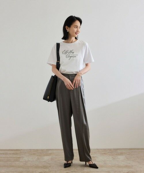 ROPE' / ロペ その他パンツ | 【WEB・一部店舗限定】ブライトハンマーサテンテーパードパンツ/洗える | 詳細2