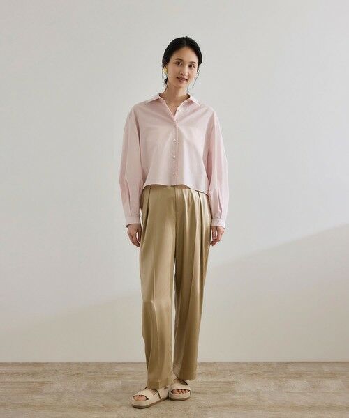 ROPE' / ロペ その他パンツ | 【WEB・一部店舗限定】ブライトハンマーサテンテーパードパンツ/洗える | 詳細4