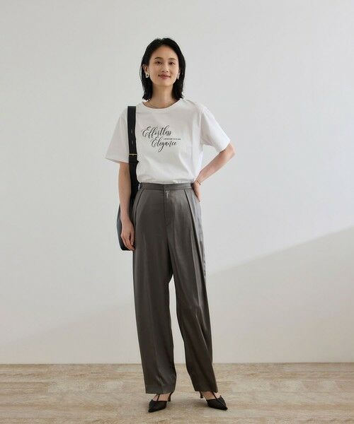 ROPE' / ロペ その他パンツ | 【WEB・一部店舗限定】ブライトハンマーサテンテーパードパンツ/洗える | 詳細5