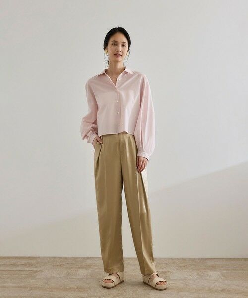 ROPE' / ロペ その他パンツ | 【WEB・一部店舗限定】ブライトハンマーサテンテーパードパンツ/洗える | 詳細8