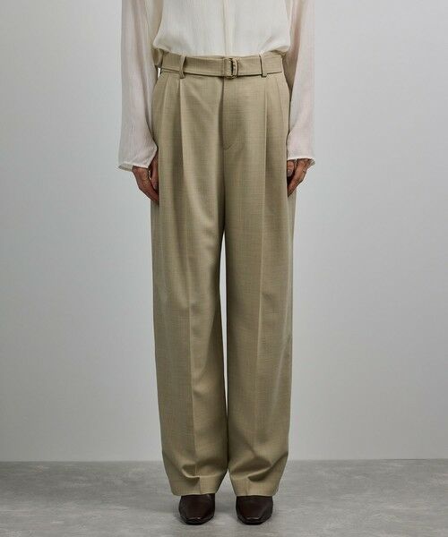 ROPE' / ロペ スラックス・ドレスパンツ | 【洗える】ウール混ツイル ベルト付きツータックワイドパンツ/セットアップ対応【WEB・一部店舗限定】 | 詳細10