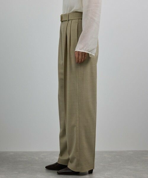 ROPE' / ロペ スラックス・ドレスパンツ | 【洗える】ウール混ツイル ベルト付きツータックワイドパンツ/セットアップ対応【WEB・一部店舗限定】 | 詳細11