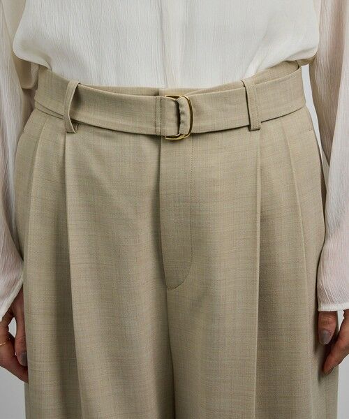 ROPE' / ロペ スラックス・ドレスパンツ | 【洗える】ウール混ツイル ベルト付きツータックワイドパンツ/セットアップ対応【WEB・一部店舗限定】 | 詳細14