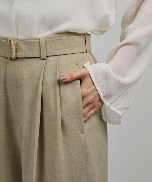 ROPE' / ロペ スラックス・ドレスパンツ | 【洗える】ウール混ツイル ベルト付きツータックワイドパンツ/セットアップ対応【WEB・一部店舗限定】 | 詳細15