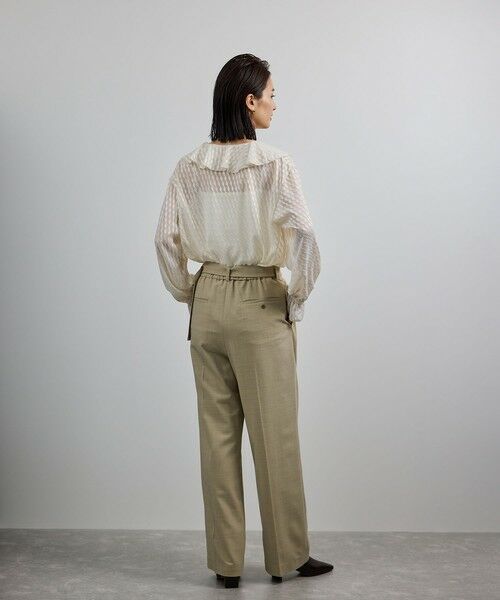 ROPE' / ロペ スラックス・ドレスパンツ | 【洗える】ウール混ツイル ベルト付きツータックワイドパンツ/セットアップ対応【WEB・一部店舗限定】 | 詳細21