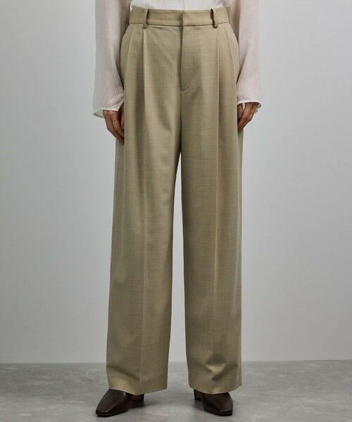 ROPE' / ロペ スラックス・ドレスパンツ | 【洗える】ウール混ツイル ベルト付きツータックワイドパンツ/セットアップ対応【WEB・一部店舗限定】 | 詳細8