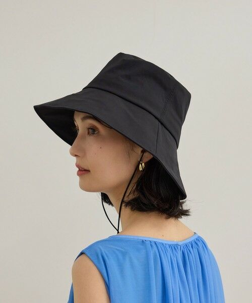 ROPE'/ロペ 【洗える】保冷剤付きバケットハット ブラック(01) F ROPE'/ロペ 【洗える】保冷剤付きバケットハット ブラック(01) F