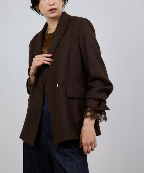 ROPE' / ロペ テーラードジャケット | ウールフランネルセミダブルジャケット/セットアップ対応 | 詳細14