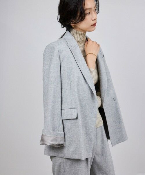 ROPE' / ロペ テーラードジャケット | ウールフランネルセミダブルジャケット/セットアップ対応 | 詳細8