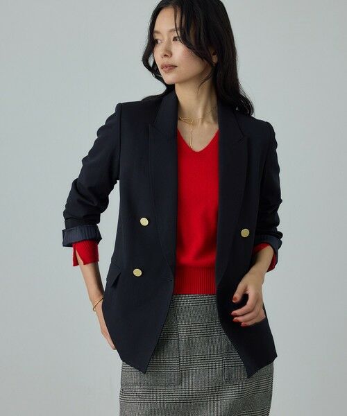 ROPE' / ロペ テーラードジャケット | ストレッチ金ボタンブレザージャケット | 詳細3