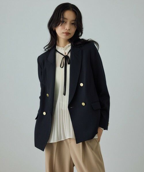 ROPE' / ロペ テーラードジャケット | ストレッチ金ボタンブレザージャケット | 詳細4
