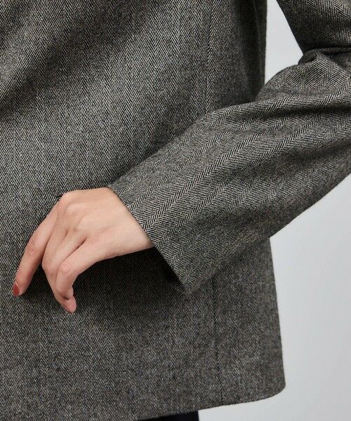 ROPE' / ロペ テーラードジャケット | ウール混ノーカラージャケット(無地/ヘリンボーン)/セットアップ対応 | 詳細19
