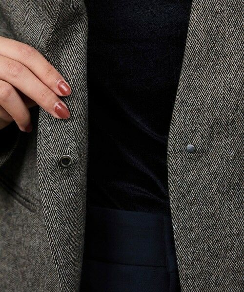 ROPE' / ロペ テーラードジャケット | ウール混ノーカラージャケット(無地/ヘリンボーン)/セットアップ対応 | 詳細21