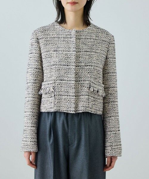 ROPE' / ロペ ノーカラージャケット | ツイードジャケット | 詳細10