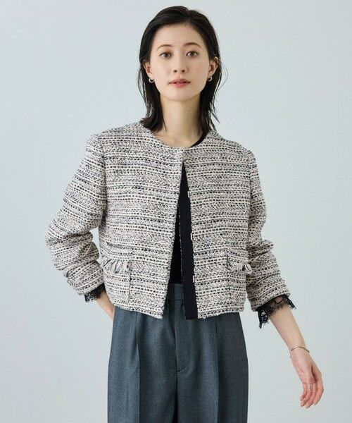 ROPE' / ロペ ノーカラージャケット | ツイードジャケット | 詳細4