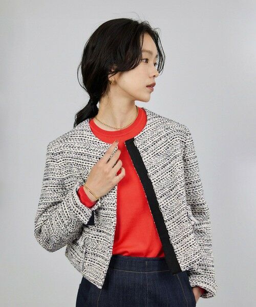 ROPE' / ロペ ノーカラージャケット | ツイードジャケット | 詳細8