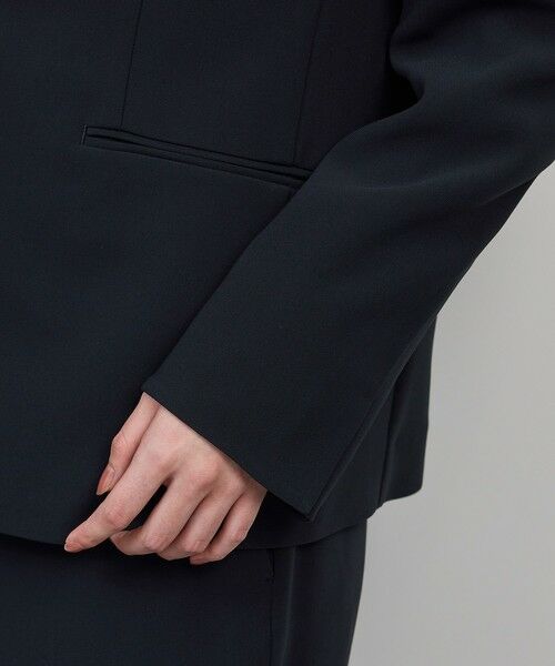 ROPE' / ロペ ノーカラージャケット | トリアセダブルクロス Ｖネックジャケット/イージーケア・セットアップ対応・25AW | 詳細11