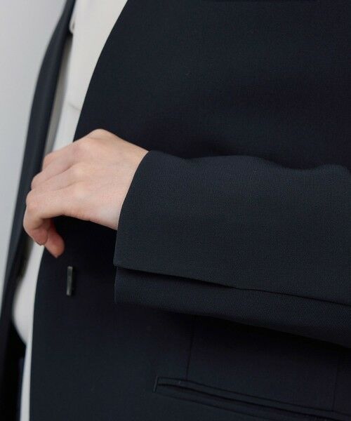 ROPE' / ロペ ノーカラージャケット | トリアセダブルクロス Ｖネックジャケット/イージーケア・セットアップ対応・25AW | 詳細12