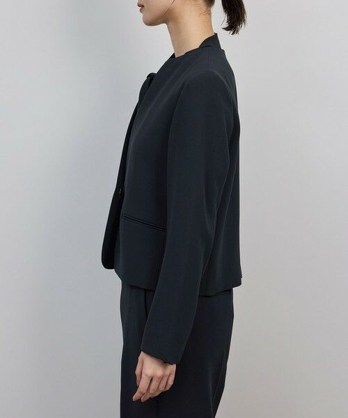 ROPE' / ロペ ノーカラージャケット | トリアセダブルクロス クルーネックジャケット/イージーケア・セットアップ対応・25AW | 詳細11