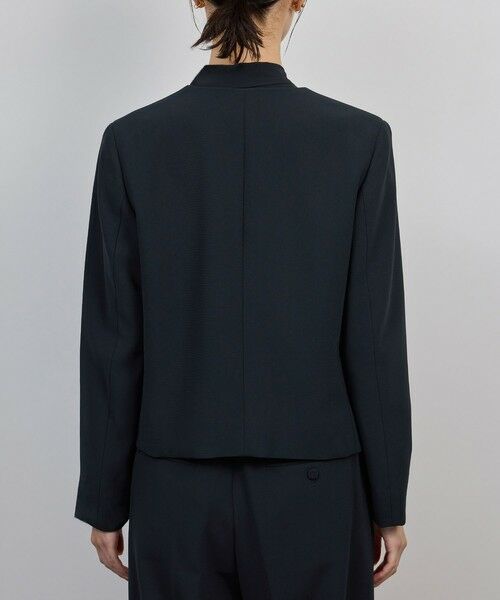 ROPE' / ロペ ノーカラージャケット | トリアセダブルクロス クルーネックジャケット/イージーケア・セットアップ対応・25AW | 詳細12