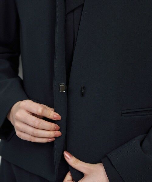 ROPE' / ロペ ノーカラージャケット | トリアセダブルクロス クルーネックジャケット/イージーケア・セットアップ対応・25AW | 詳細19