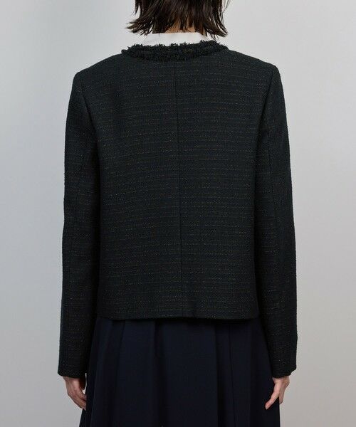 ROPE' / ロペ ノーカラージャケット | ミックスツイードノーカラージャケット/セットアップ対応・25AW | 詳細13