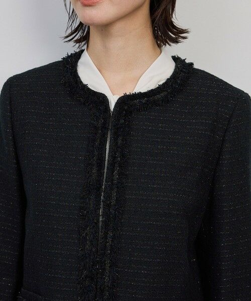 ROPE' / ロペ ノーカラージャケット | ミックスツイードノーカラージャケット/セットアップ対応・25AW | 詳細14