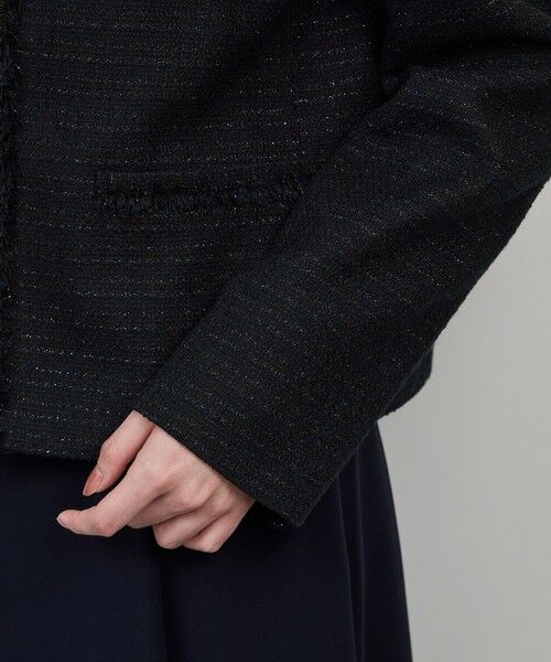 ROPE' / ロペ ノーカラージャケット | ミックスツイードノーカラージャケット/セットアップ対応・25AW | 詳細16