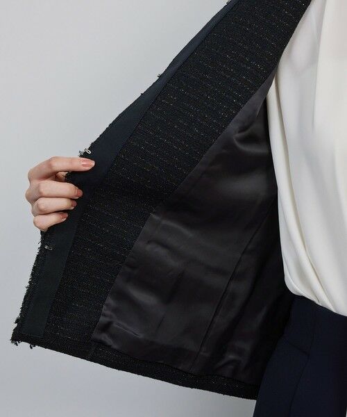 ROPE' / ロペ ノーカラージャケット | ミックスツイードノーカラージャケット/セットアップ対応・25AW | 詳細19