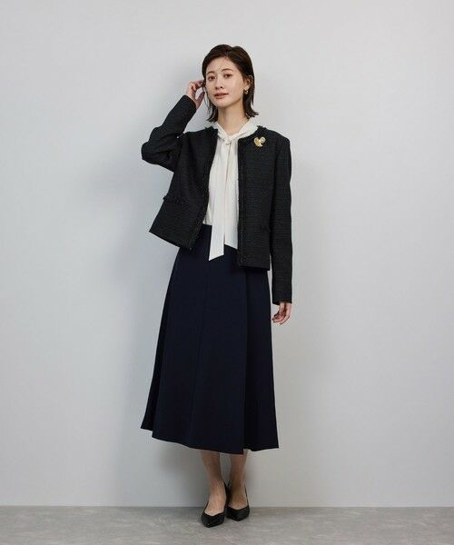 ROPE' / ロペ ノーカラージャケット | ミックスツイードノーカラージャケット/セットアップ対応・25AW | 詳細21