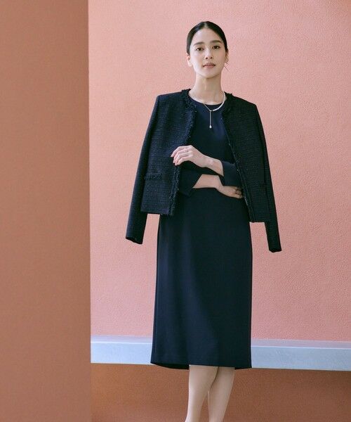 ROPE' / ロペ ノーカラージャケット | ミックスツイードノーカラージャケット/セットアップ対応・25AW | 詳細3