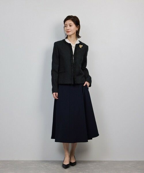 ROPE' / ロペ ノーカラージャケット | ミックスツイードノーカラージャケット/セットアップ対応・25AW | 詳細6