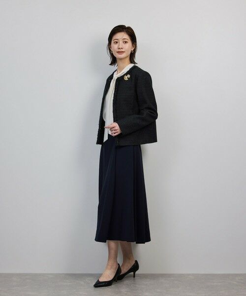 ROPE' / ロペ ノーカラージャケット | ミックスツイードノーカラージャケット/セットアップ対応・25AW | 詳細7