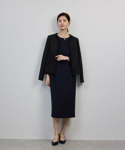 ROPE' / ロペ ノーカラージャケット | ミックスツイードノーカラージャケット/セットアップ対応・25AW | 詳細8