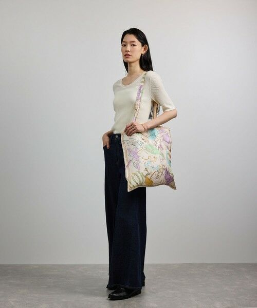 ROPE' / ロペ トートバッグ | 【YUKO SAEKI for ROPE’・コラボ】スカーフ柄プリント シルクトートバッグ【A4対応】 | 詳細12