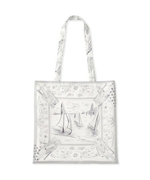 ROPE' / ロペ トートバッグ | 【YUKO SAEKI for ROPE’・コラボ】スカーフ柄プリント シルクトートバッグ【A4対応】 | 詳細16