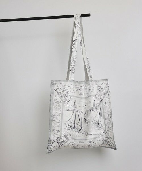 ROPE' / ロペ トートバッグ | 【YUKO SAEKI for ROPE’・コラボ】スカーフ柄プリント シルクトートバッグ【A4対応】 | 詳細8