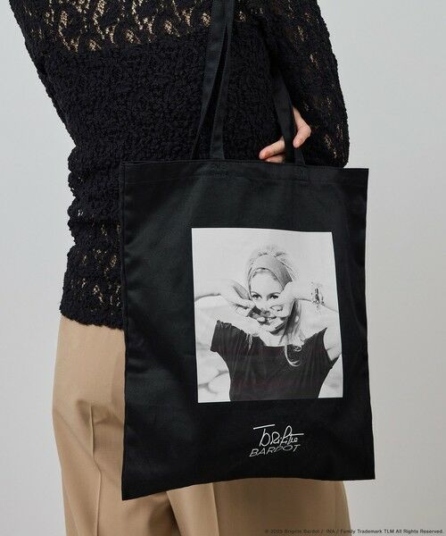 ROPE' / ロペ トートバッグ | 【Brigitte Bardot×ROPE'・コラボ】モノクロフォトプリントキャンバストートバッグ【A4対応】 | 詳細3