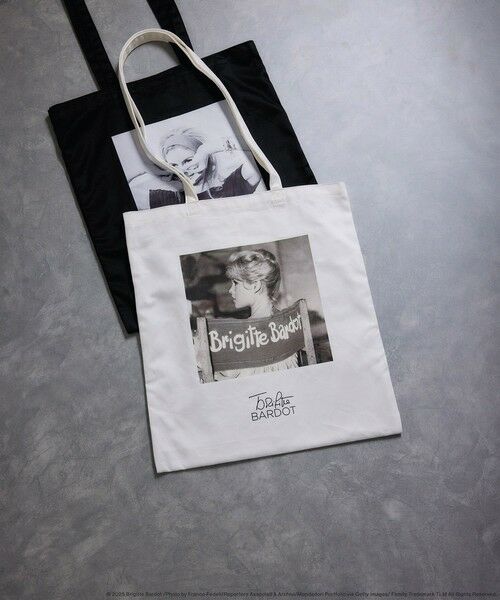 ROPE' / ロペ トートバッグ | 【Brigitte Bardot×ROPE'・コラボ】モノクロフォトプリントキャンバストートバッグ【A4対応】 | 詳細13