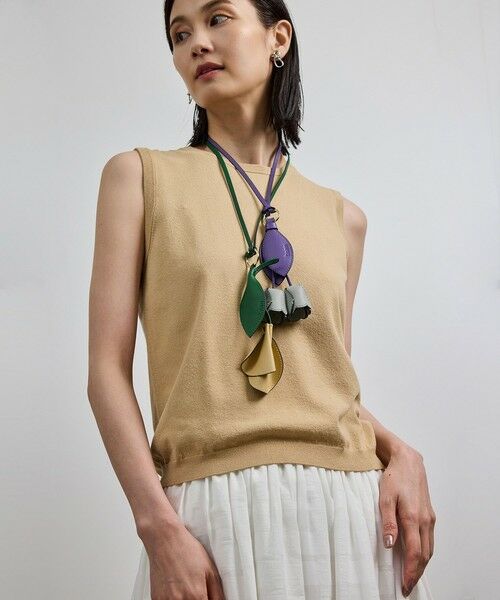 ROPE' / ロペ キーホルダー・ストラップ | 【teau・牛革】panier tulip ring charm（キー/バッグチャーム・ネックレス） | 詳細28