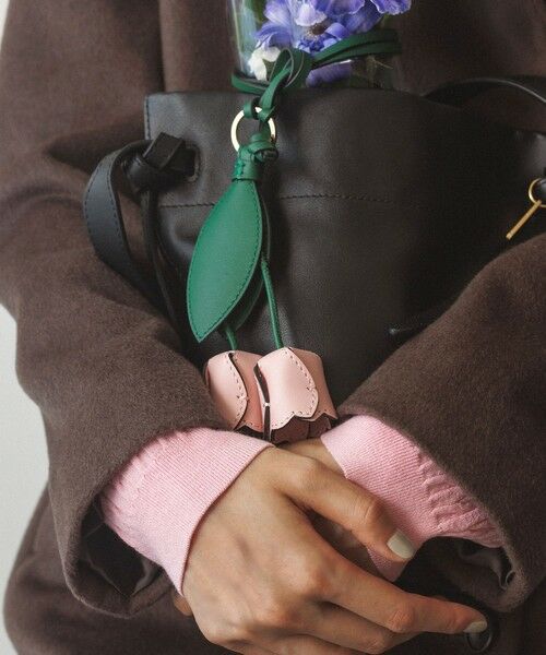 ROPE' / ロペ キーホルダー・ストラップ | 【teau・牛革】panier tulip ring charm（キー/バッグチャーム・ネックレス） | 詳細6