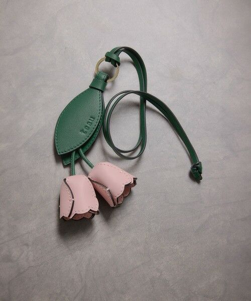 ROPE' / ロペ キーホルダー・ストラップ | 【teau・牛革】panier tulip ring charm（キー/バッグチャーム・ネックレス） | 詳細9