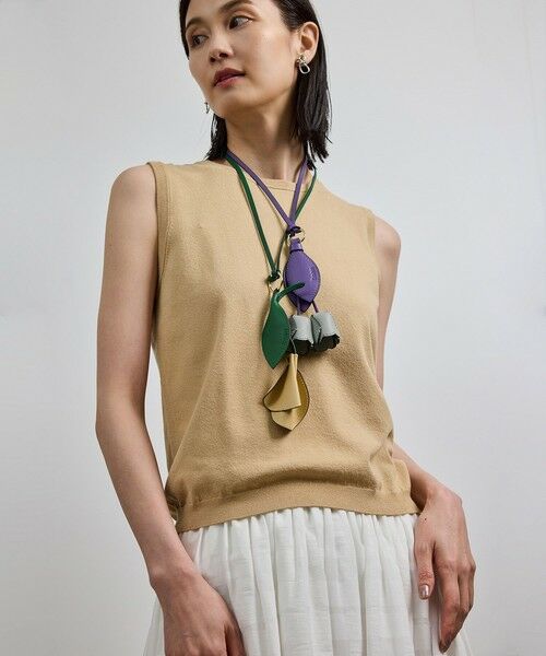 ROPE' / ロペ キーホルダー・ストラップ | 【teau・牛革】panier pansy ring charm（キー/バッグチャーム・ネックレス） | 詳細15