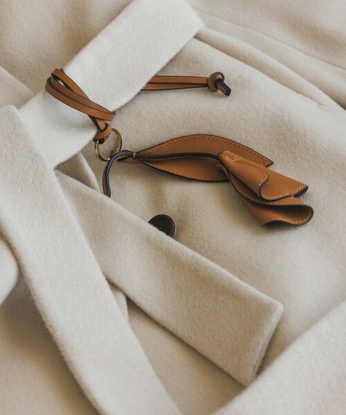 ROPE'/ロペ 【teau・牛革】panier pansy ring charm(キー/バッグチャーム・ネックレス) キャメル(25) F ROPE'/ロペ 【teau・牛革】panier pansy ring charm(キー/バッグチャーム・ネックレス) キャメル(25) F