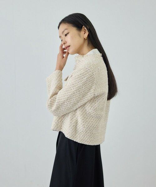 ROPE' / ロペ ノーカラージャケット | 【COOHEM(コーヘン)】BASIC TWEED VELVET JACKET | 詳細2