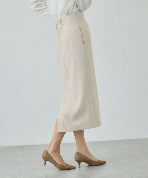 ROPE' / ロペ ミニ・ひざ丈スカート | トリアセダブルクロス ハイウエストタイトスカート/イージーケア・セットアップ対応・26SS | 詳細1