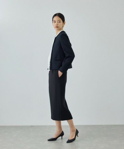 ROPE' / ロペ ミニ・ひざ丈スカート | トリアセダブルクロス ハイウエストタイトスカート/イージーケア・セットアップ対応・26SS | 詳細20