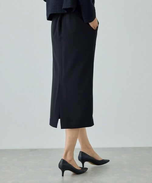 ROPE' / ロペ ミニ・ひざ丈スカート | トリアセダブルクロス ハイウエストタイトスカート/イージーケア・セットアップ対応・26SS | 詳細3
