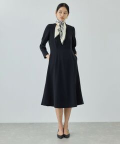 ROPE' / ロペ ロング・マキシ丈ワンピース | トリアセダブルクロス セミフレアーワンピース/イージーケア・セットアップ対応・26SS